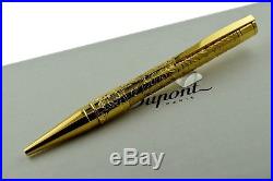 NEW ST Dupont Special Edition Pirates of the Caribbean Gold Plated Ballpoint Pen