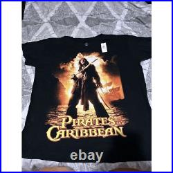 NWT DISNEY STORE Pirates of the Caribbean Johnny Depp JACK SPARROW T Shirt XL