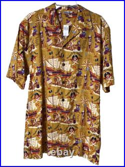 NWT Disney Pirates of the Caribbean Button Down Shirt Sz L Wonderground Gallery