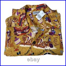 NWT Disney Pirates of the Caribbean Button Down Shirt Sz L Wonderground Gallery