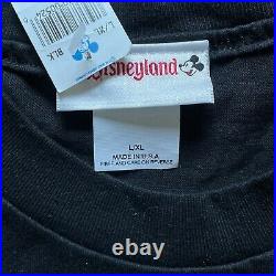 NWT Vintage 90s Disneyland Pirates Of The Caribbean Black T Shirt Size L/XL
