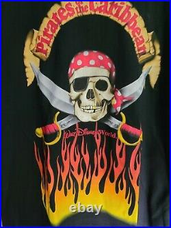 NWT Vintage 90s Disneyland Pirates Of The Caribbean T-Shirt Disney XXL 2XL
