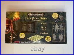 New Pirates of The Caribbean Chess Set 3 IN 1 Games Colectors Edition