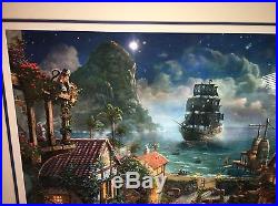 New Pirates of the Caribbean Signed Thomas Kinkade (L. E. 24/795) Framed $2250