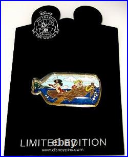 New RARE LE 125 Disney Pin Chip Dale Pirates of the Caribbean in Bottle 3D Ship