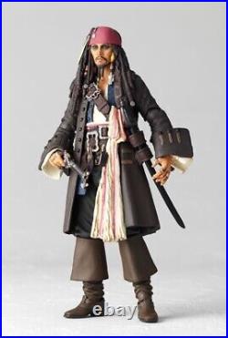 Original KAIYODO Pirates of the Caribbean Revoltech Jack Sparrow Action Figures