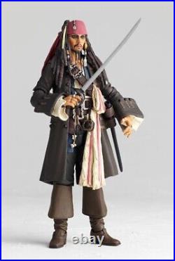 Original KAIYODO Pirates of the Caribbean Revoltech Jack Sparrow Action Figures