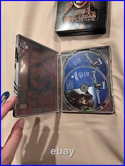 PIRATES OF THE CARIBBEAN 1-4 Steelbooks OOP