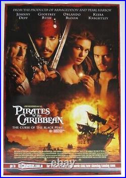 PIRATES OF THE CARIBBEAN 2003 Original Australian movie poster Curse Black Pearl