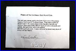 PIRATES OF THE CARIBBEAN Authentic Official Film Prop GOLD HOARD COIN & CRT