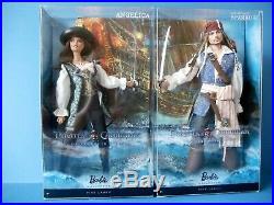 PIRATES OF THE CARIBBEAN Barbie Dolls ANGELICA and CAPTAIN JACK SPARROW NRFB