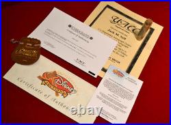 PIRATES OF THE CARIBBEAN Disney COIN Prop, DVD, JOHNNY DEPP Signed, DISNEY COA