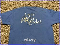 PIRATES OF THE CARIBBEAN Disney movie rare stunt crew promo t-shirt Large 2003