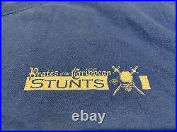 PIRATES OF THE CARIBBEAN Disney movie rare stunt crew promo t-shirt Large 2003