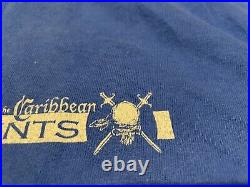 PIRATES OF THE CARIBBEAN Disney movie rare stunt crew promo t-shirt Large 2003