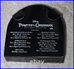 PIRATES OF THE CARIBBEAN FIVE MOVIE COLLECTION BLU-RAY + DVD /w CHEST