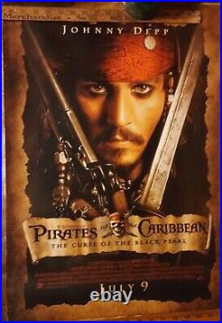 Pirates Of The Caribbean BLACK PEARL ORIGINAL DS Advance Movie Posters FOUR