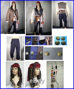 Pirates Of The Caribbean Captain Jack Sparrow Replica Costume Get It Fast