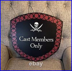 Pirates Of The Caribbean Cast Members Only Sign Prop Replica 18x18 POTC WDW