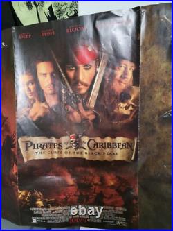 Pirates Of The Caribbean Curse Of The Black Pearl Movie Poster Vintage Disney