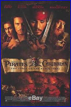Pirates Of The Caribbean Curse of the Black Pearl Orig Movie Poster Dbl Sided