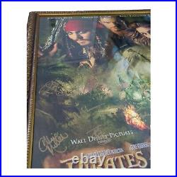 Pirates Of The Caribbean Dead Man's Chest Poster Signed Depp, Bloom, Knightley+