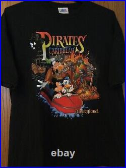 Pirates Of The Caribbean Disneyland Black 2 Sided L/XL