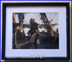 Pirates Of The Caribbean Framed Photo Signed By Johnny Depp & Orlando Bloom COA