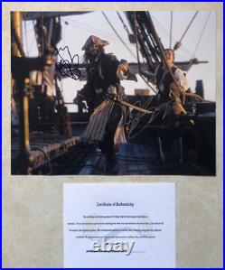 Pirates Of The Caribbean Framed Photo Signed By Johnny Depp & Orlando Bloom COA