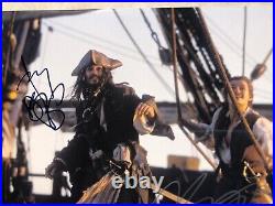 Pirates Of The Caribbean Framed Photo Signed By Johnny Depp & Orlando Bloom COA