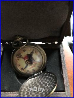Pirates Of The Caribbean Pocket Watch In A Treasure Chest Case Authentic Disney