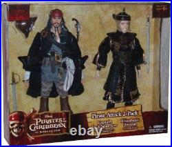 Pirates Of The Caribbean Potc Jack Sparrow Elizabeth Swann Rare 12 Figure Set
