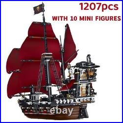 Pirates Of The Caribbean Ship Queen's Revenge Warship Black Pearl Building (RED)