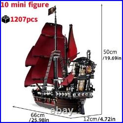 Pirates Of The Caribbean Ship Queen's Revenge Warship Black Pearl Building (RED)