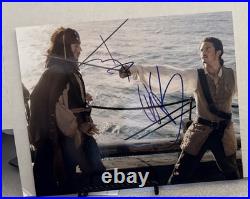 Pirates Of The Caribbean Signed Photo Johnny Depp Orlando Bloom COA