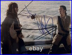 Pirates Of The Caribbean Signed Photo Johnny Depp Orlando Bloom COA