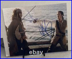 Pirates Of The Caribbean Signed Photo Johnny Depp Orlando Bloom COA