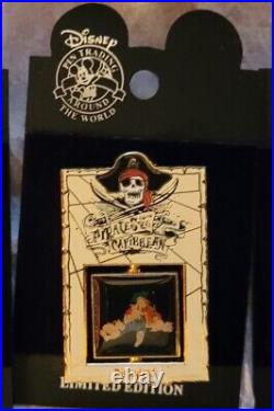 Pirates Of The Caribbean Spinner Pin Series 4 Pins & 4 Scenes LE 1500