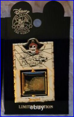 Pirates Of The Caribbean Spinner Pin Series 4 Pins & 4 Scenes LE 1500