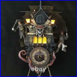 Pirates Of The Caribbean Wall Clock Home Decor Rare New Disney Quartz F/s Japan