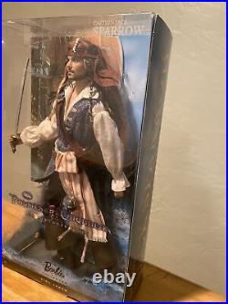 Pirates of Caribbean Capt Jack Sparrow 2010 Barbie Pink Label Johnny Depp Doll