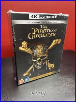 Pirates of The Caribbean 1-5 Box Set (4K UHD+Blu-ray+Slipcovers) Factory Sealed