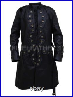 Pirates of The Caribbean 5 Will Turner Men's Real Leather Long Coat