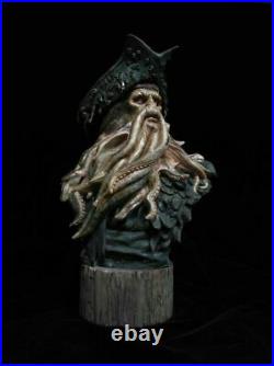 Pirates of The Caribbean Davy Jones 13 Bust Figure Statue Resin Toy Decoration