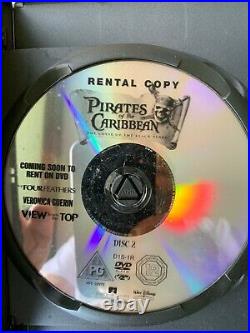 Pirates of the Caribbean 1 DVD Curse of the Black Pearl Adventure Rental Release