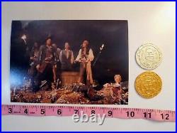 Pirates of the Caribbean 2003 Movie onset treasure chest props 2 coins + 5x7 S2