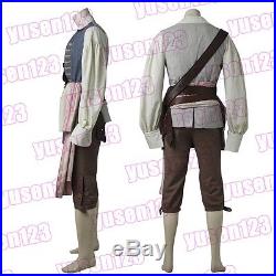 Pirates of the Caribbean 5 Captain Jack Sparrow Halloween Cosplay Costume Full