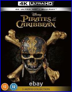 Pirates of the Caribbean 5 Movie Collection 4K UHD BR Blu Ray 10 Disc Movie Film