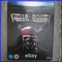 Pirates of the Caribbean 5 Movies Blu-Ray Steelbook Zavvi 1, 2, 3, 4, 5. UK