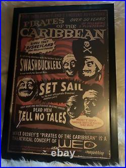 Pirates of the Caribbean Attraction Poster Adventureland Disneyland 12x18